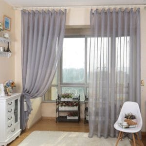 Rèm cửa màu ghi sáng